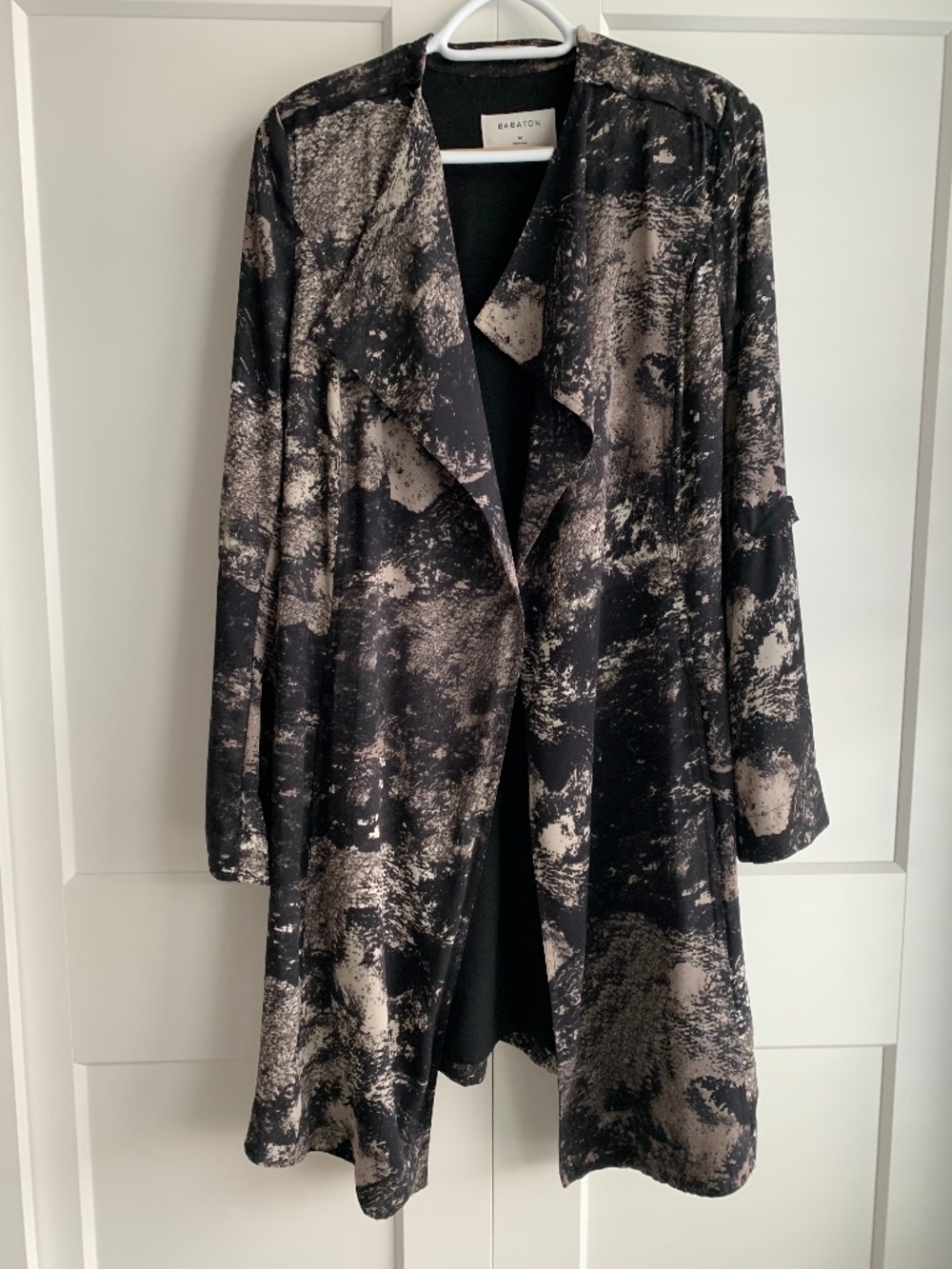 Babaton Trench Coat Open front with Belt Size M Lined